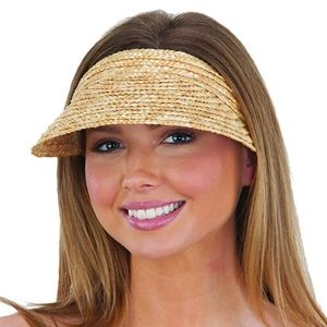 NWOT Raffia Straw Sun Visor - hottest summer 2024 trend!